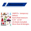 CupaPlay 200PCS+ Running Party Favors Tattoos Temporary Stickers- Marathon Cross Country Run Sports Theme Party Decoration Goodie Bags Stuffers