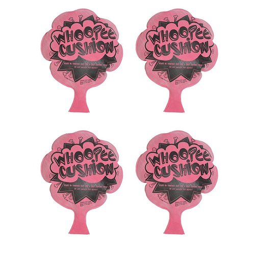 DISCOUNT PARTY AND NOVELTY Pack of 4 WHOOPEE Cushions Gag Gift Item Party Favors TM