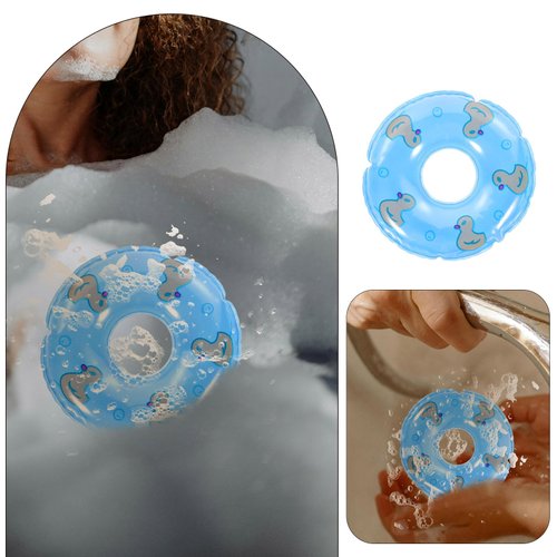 Toyvian 10pcs Mini Swim Rings Doll Lifebuoy Inflatable Doll Inflatable Toy Mini Swim Tube Pool Toys Doll Girl Supplies Aid Float Rings Swimming Toy Dollhouse Accessories - Random Pattern