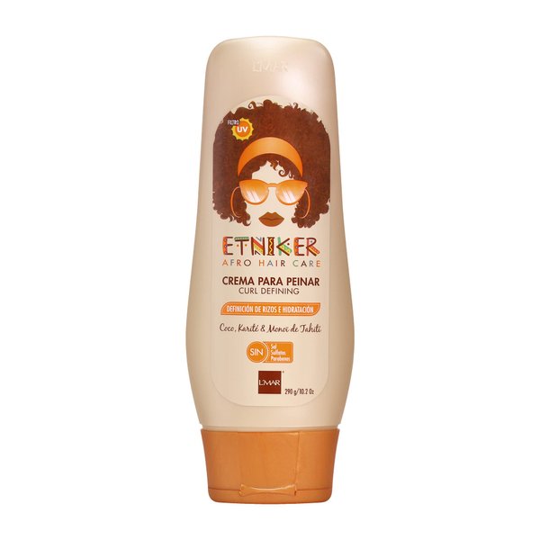 ETNIKER Curl Defining Styling Cream | Moisturize & Define | Coconut oil, Shea Butter & Monoi Oil | Free From Sulfates, Salt, Silicones, Mineral Oil, and Parabens (Bottle 290 grs, 10.2, Ounce)