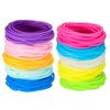Sratte 600 Pcs Jelly Bracelets Bulk Rainbow Glow Bracelets Multicolor Silicone Bracelet 80s Accessories Bracelets Neon Bracelets Glow in the Dark for Adults Women Girls Party Favors