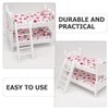 Zerodeko Lps Accessories Bunk Beds Set 1 12 Scale, Doll House Furniture of Bunk Bed with Ladder, Wooden Miniature Furniture Model, Kids’ Bedroom Set Play Toy Sets