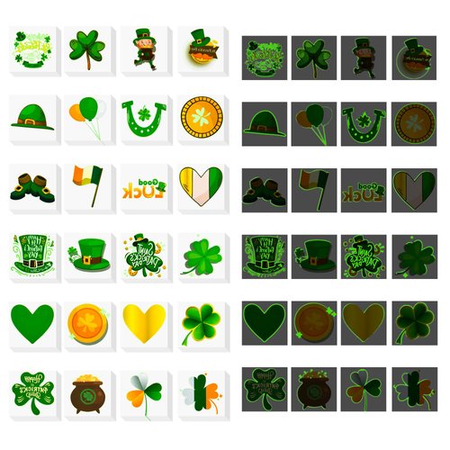 St. Patrick’s Day Temporary Tattoos- 144PCS Glow In Dark Individually Wrapped Shamrock Stickers- Saint Pattys Irish Kid’s Party Favors Accessories