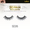 Laflare Silk Lashes 3D FAUX MINK Eyelashes, Light, Reusable, Handmade, Natural Looking, Professional Easy to Apply Eyelashes in a Knitted Style3-3 PACKS BUNDLE SPECIAL (3, SD26)