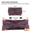 Wecoe 6 Pack Sweat Headbands Workout Headbands for Women Men Unisex Non Slip Wide Elastic Cloth Headbands Athletic Sports Running Headbands Sweat Wicking Bands Gym Headband Hair Accessories (Set 2)