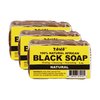 Taha African Black Soap Bar, Organic & 100% Natural, Soothing & Moisturizing, Healthy Cleansing – Great for Blemishes, Acne, Dry Scalp, and More, Natural Scent, 5 Oz (Natural, Pack of 3)
