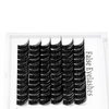 Bodermincer 72pcs Wide Cluster 3D Effect Glue Bonded Mink Super Cluster Eyelash Home Eyelash Extension Eyelashes D Curl Individual Lashes Makeup (12mm)