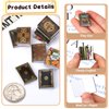 JULEASEL Miniatures Books, 24pcs Dollhouse Books, 1:12 Scale Tiny Books Dollhouse Accessories, Anxiety Bookshelf Mini Books, Miniature Dollhouse Decoration