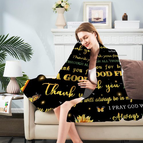 to My Sister Blankets from Brother Birthday Gifts for Sister from Sister Sunflower Blankets and Throws Ultra Soft Flannel Bed Blankets for Sister 50" 60"