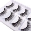 3D Mink False Eyelashes Pack Real Siberian Luxurious Messy Cross Dramatic Lightwight Soft Mink Fake Eyelashes Set 5 Pairs A10-5（The New)