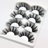 Losha 25mm Lashes Big Fluffy False Eyelashes 3D Dramatic Long Volume Faux Mink Lashes Pack 4 Pairs