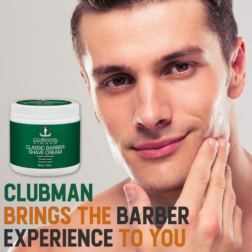 Clubman Shave Cream, 16 oz, Aloe Vera for Men