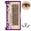 Dedila 8-20MM to Choose Professional Makeup Individual Cluster Eye Lashes 20 Root 0.07C Curl Grafting Mink Fake False Eyelashes Extension Beauty Tools (13mm)