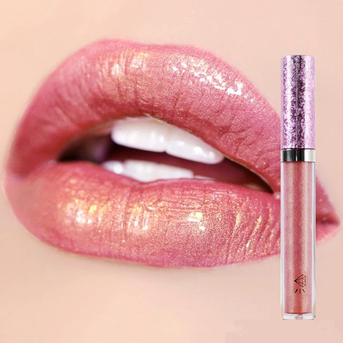Shiny Metallic Satin Liquid Lipstick, Lipstick for Women Daily Use Moisturizing Lip Gloss, Long-Lasting Lipstick 24 Hour Waterproof Shiny Matte Non Stick Cup Lip Gloss, Colorful Long Wear Lipstick(02)