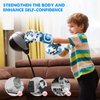 Kids Boxing Gloves, Boxing Gloves for Children 3-9 Youth Boys Girls Toddler PU Cartoon Sparring Training Boxing Gloves for Punching Bag, Kickboxing, Muay Thai, MMA (Pearl Blue)