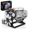 Mould King 10088 V8 Engine Model Kit Build Your Own STEM Mini V8 Model Engine Building Blocks Sets That Works for Adults & Kids Age 14+, 535Pcs