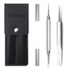 SGNEKOO Professional Facial Milia Removal Tool and Whitehead Extractor, High Grade Stainless Steel Double Ended Needle and Tweezers Kit,Blackhead,Blemish,Zit and Pimple Acne Remover Popper