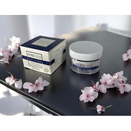 HERBCELL 50ml - Secret of Youth - Botanical Plant Stems Night Cream with Collagen - Face Moisturizer and Wrinkle Repair - Anti-Aging Hydration for All Skin Types