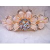 Creme flower shaped crystal hair barrette clip bridal clip bridal barrette