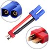 Youme 4pcs EC5 to Deans T Male Female Plug Connector Adapter Conversion Cable Wire for RC Lipo Battery Balance Charger RC Car Truck Boat Motor Controller ESC