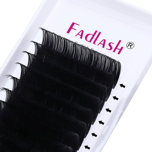 Lash Extensions FADLASH Eyelash Extensions Trays 0.18mm 15-20mm Mixed Lash Tray C/D Curl Individual Classic Lash Extensions (0.18-C, Mix 15-20mm)