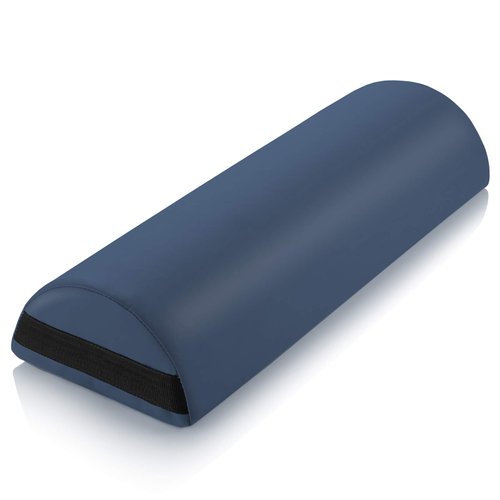 Saloniture Jumbo Half Round Massage Table Bolster Pillow Pad - 26 x 9 x 4.5 Inch - Blue