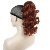 Aimole Curly Ponytail Extension Hair Piece Claw Medium Long 12 inches Clip In/On Synthetic Hair Extensions(130 Fox Red)