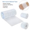 HAMUHA Mesh Breathable Non-Woven Tape Adhesive Bandage Roll Film Dressing Second Skin Healing Protective Adhesive Antibacterial Bandages Flexible Nonwovens 3.9inch*34foot（10cm*10m） (4inch*10.9yard)