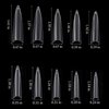 600Pcs Stiletto Nail Tips for Acrylic Nails Long False Nails Clear Fakes Nails Half Cover False Nail Tips