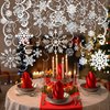 Zayvor 42CT Christmas Snowflake Hanging Swirl Decorations,Christmas Hanging Ceiling Streamers Snowflake Hanging Swirls and Strings Decoration, Winter Party Wonderland Xmas Holiday Decor Supplies