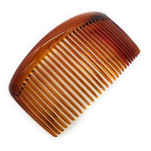 Good Hair Days- Side comb Curved back Hair Comb for Hair Craft, Hair Beading, Bridal Hair Accessories, Strong Hold Hair Comb Chignon Up-Do Styling Comb Made in USA (1 Sidecomb, Shell, 4 1/2" Wide)
