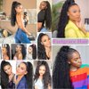 Feelgrace 22 Inch Ponytail Hairpiece Human Hair Wrap Around Corn Wave Ponytails Extension Virgin Brazilian Hair Extensions 10A Grade 130Gram Full Hair Long Ponytail