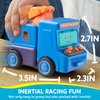 SYNCFUN 4 Pack Toy Cars for Toddler, Push & Go Transforming Robot Toy Cars, Construction Vehicles Set for Boys Girls, Birthday Party Favor Gifts for Kids