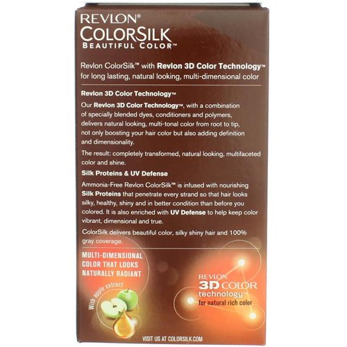 Revlon ColorSilk Hair Color, 42 Medium Auburn (Pack of 2)