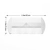 AhfuLife Metal Hair&Beard Comb - EDC Credit Card Size Comb Perfect for Wallet and Pocket - Anti-Static Dual Action Beard Comb - Presented in Gift Box (Stainless Steel Comb)
