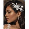 Catery Crystal Bride Wedding Hair Comb Silver Side Combs Bridal Hair Piece Clips Headpiece Hair Accessories for Women and Girls