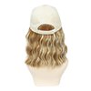 AliRobam Hat Wig Baseball cap with Natural Wave hair Extensions attached for woman Cap wig Short Bob Hairstyle Adjustable Wig (M27/613)