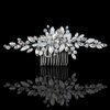 Yean Wedding Hair Comb Silver Rhinestones Opal Crystal Vintage Bridal Hair Clips Accessories for Brides and Bridesmaids