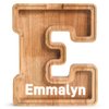 Letter Piggy Bank PrimRend® Personalized Wooden Money Coin Cash Saving Bank for Boys Girls Kids Toddler Gifts for Birthday|Christmas|Baby Shower|Children's Day Medium 9 Inch, Alphabet E
