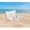 C&F Home 10" Embroidered Salty Kisses Starfish Wishes Petite Size Accent Throw Pillow Decorative Cotton Beach Inspirational Quote Ocean Coastal Small Throw Accent Seashore Pillow Decor Decoration 10 x