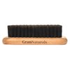 GranNaturals Palm Size Wide Boar Bristle Teasing Brush & Smoothing Brush for Slick Back Hair, Edge Control, Backcombing to Create Sleek Hairstyle - Wooden Wide Portable Handle