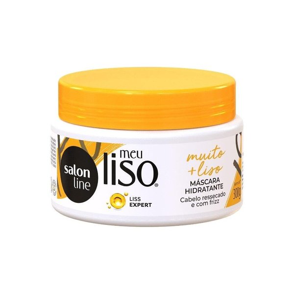 Linha Tratamento (Meu Liso) Salon Line - Mascara de Hidratacao (Sem Quimica! Nadinha!) #Muito+Liso Amido de Milho Capilar 300 Gr - (No Chemistry Corn Starch Moisturizing Mask Net 10.58 Oz)