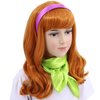 Hulaidywig Orange Cosplay Costume Wig for Kid's and Headband + Green Scarf