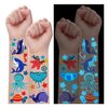 Partywind Luminous Blue Under Sea Temporary Tattoos for Kids, 170 Styles Glow Ocean Beach Pool Birthday Party Decorations Supplies Favors, Fake Tattoo Stickers for Kids (12 Sheets)