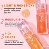 LZXLUKGIR Magic Color Changing Lip Oil Stain,2PCS Color Changing Lip Gloss Oil,Hydrating PH Lip Oil,Tinted Lip Plumping Gloss,Non-sticky Fresh Texture for Lip Care (Strawberry + Orange)