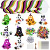 Moucuny 36 Sets Halloween Felt DIY Ghost Kits Halloween Craft Kit Ghost Hanging Ornament Halloween Party Favor Decoration for Indoors Outdoors Classroom Activities Supplies