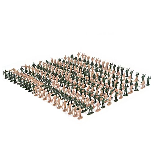 ikasus 360 Piece Plastic Tiny Army Men for Boys, Cool Mini Army Action Figures Military Set, Military Toy Soldiers Figures with Tanks, Planes, Flags Accessories Army Base for Boys,2.8x1.5cm