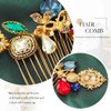 Casdre Rhinestone Hair Comb Gold Vintage Hair Piece Crystal Side Comb Evening Party Hair Accessories for Women and Girls