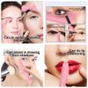 YRAKOZIN Multifunctional Eyeliner Stencils [4 PCS], Eye Makeup Tool Set[Wing Eyeliner Aid + Silicone Beauty Ruler] as Eyelash Shield/Eyebrow Shaping/Jaw Line/Lip Line for Beginners (Mint)