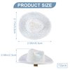 ASUNFO 12 Pcs Mini Disco Cowboy Hat Hair Clips Western Cowgirl Hat Hair Barrettes for Women Dot Glitter White